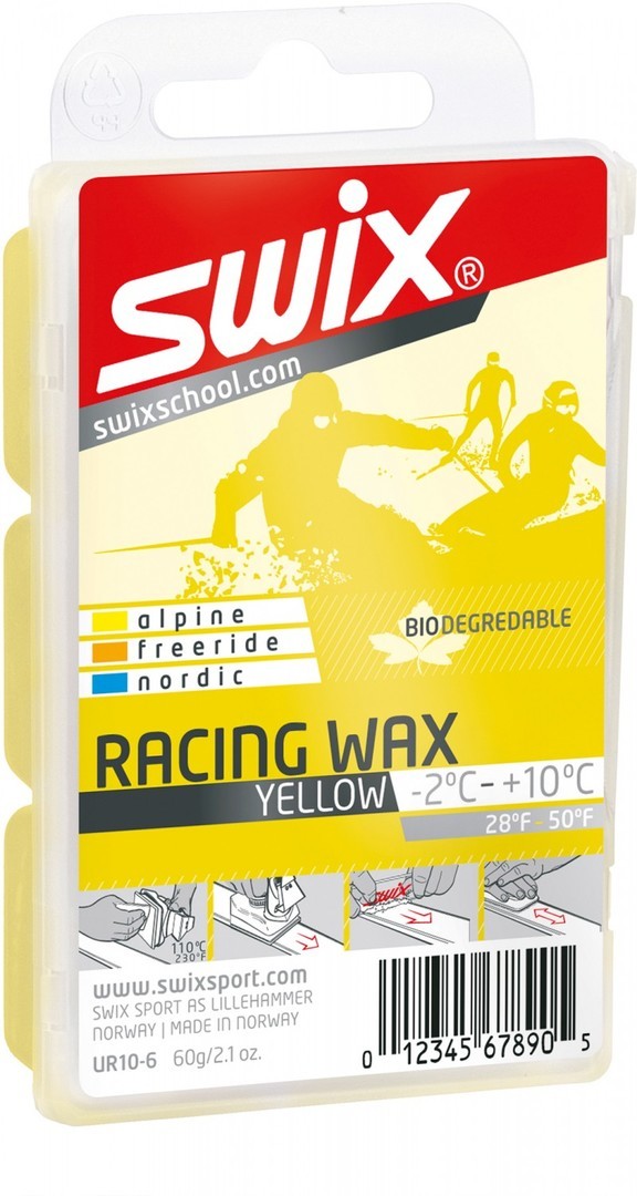 Универсальный парафин Swix UR10 Yellow Bio Racing Wax 60g