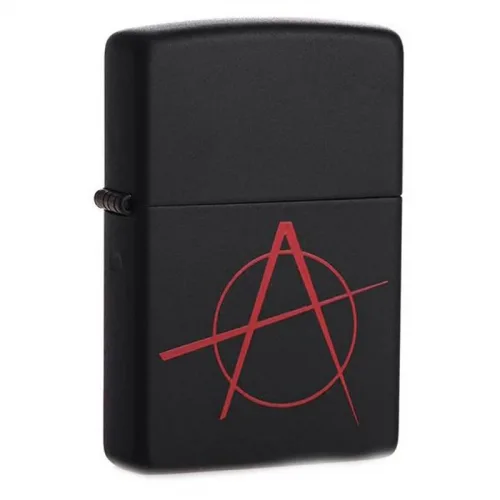 Запальничка Zippo Black Matte Anarchy, 20842