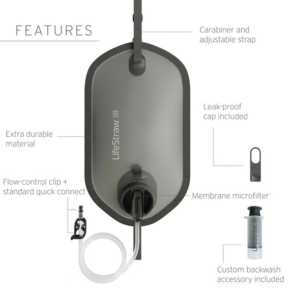 Фільтр для води LifeStraw Peak Gravity, 8 л