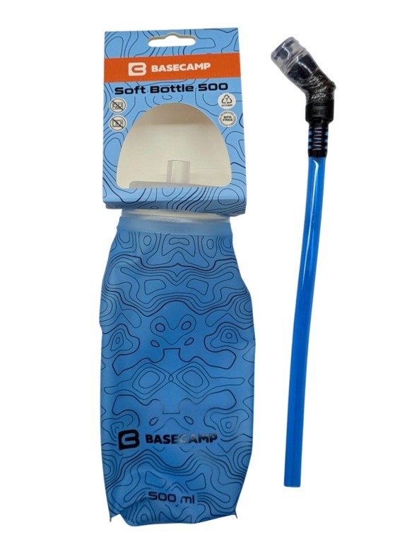 Фляга мягкая для воды Base Camp c трубкой, 500 мл