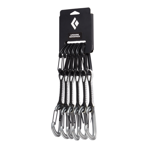 Набір відтяжок із карабінами Black Diamond LiteWire Quickpack, 12 см
