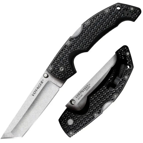 Нож складной Cold Steel Voyager Large, Tanto Point, Plain Edge, 10A