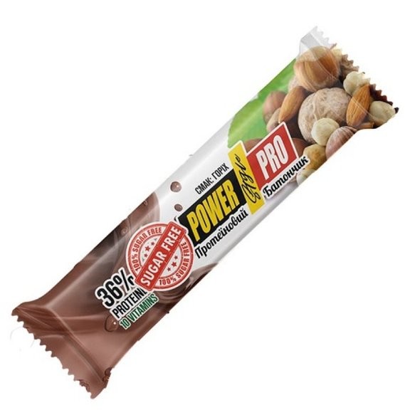 Батончик Power Pro Nutella горіховий (60 г), без цукру