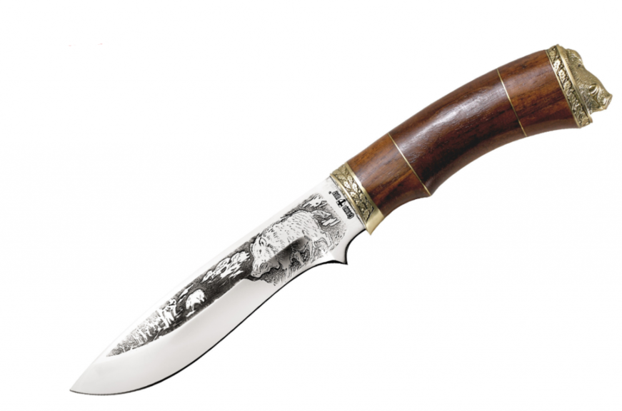 Нож охотничий Grand Way Кабан-2 с рисунком