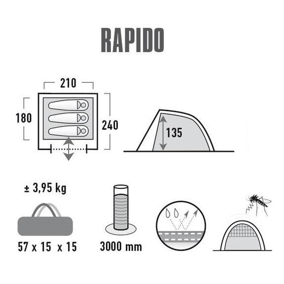 Палатка High Peak Rapido 3