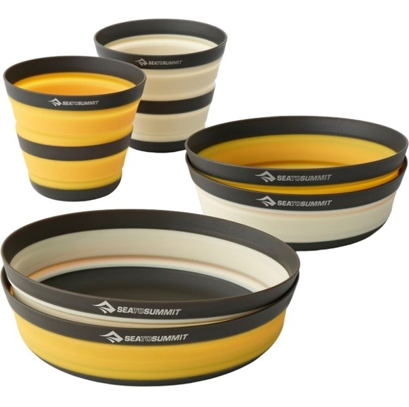 Набор посуды Sea to Summit Frontier UL Collapsible Dinnerware Set, на 2 персоны (4 миски + 2 чашки)