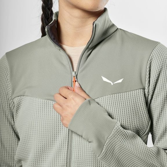 Флис женский Salewa Puez Waffle Hybrid PL Jacket Women